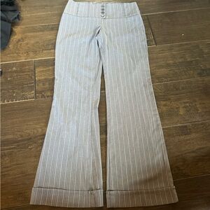 Valia Gray Striped Trousers